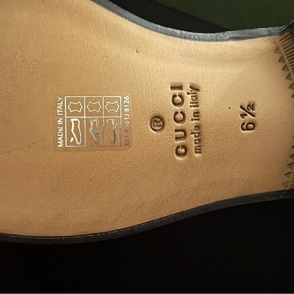 Brand new Gucci Men's Kaveh Double G Loafers Black leather size 7.5